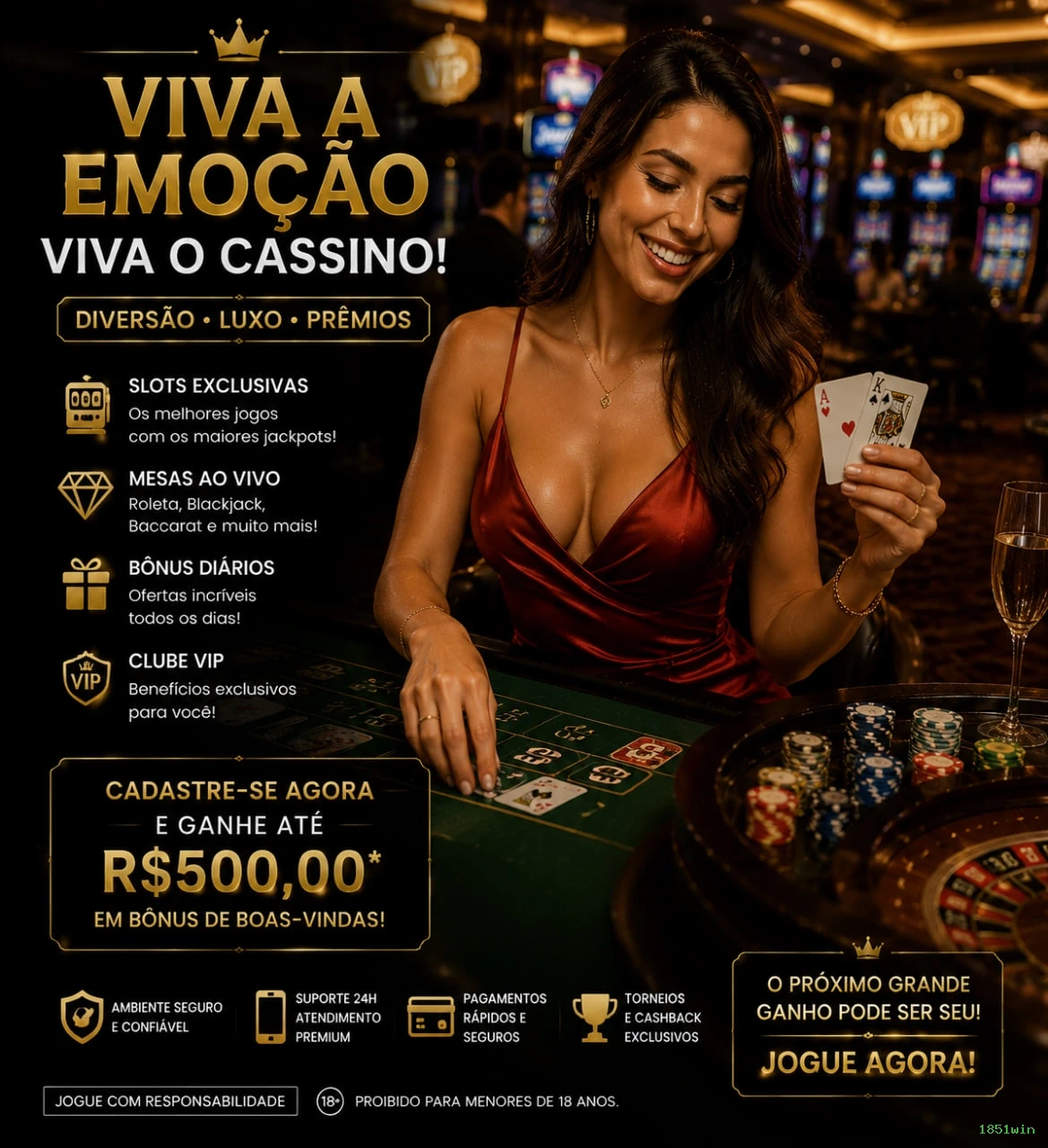 Bônus boas-vindas 1851win R$100